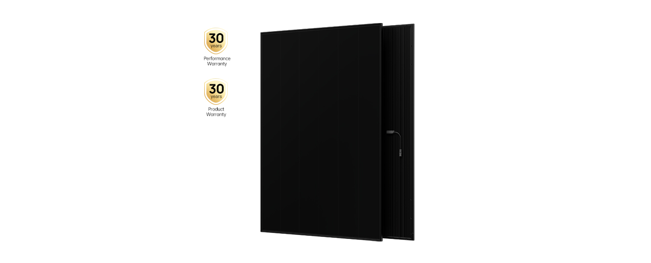 Offizielles Produktbild des AIKO NEOSTAR 3S+54 Full-Black-Doppelglas-Solarmoduls in der 485-Watt-Variante